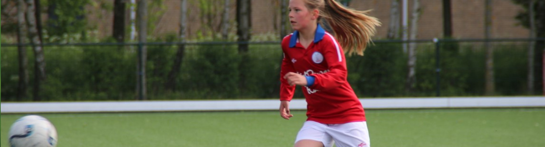 Banner - Esmee Brugts meidenvoetbal toernooi - FC Binnenmaas - Maasdam