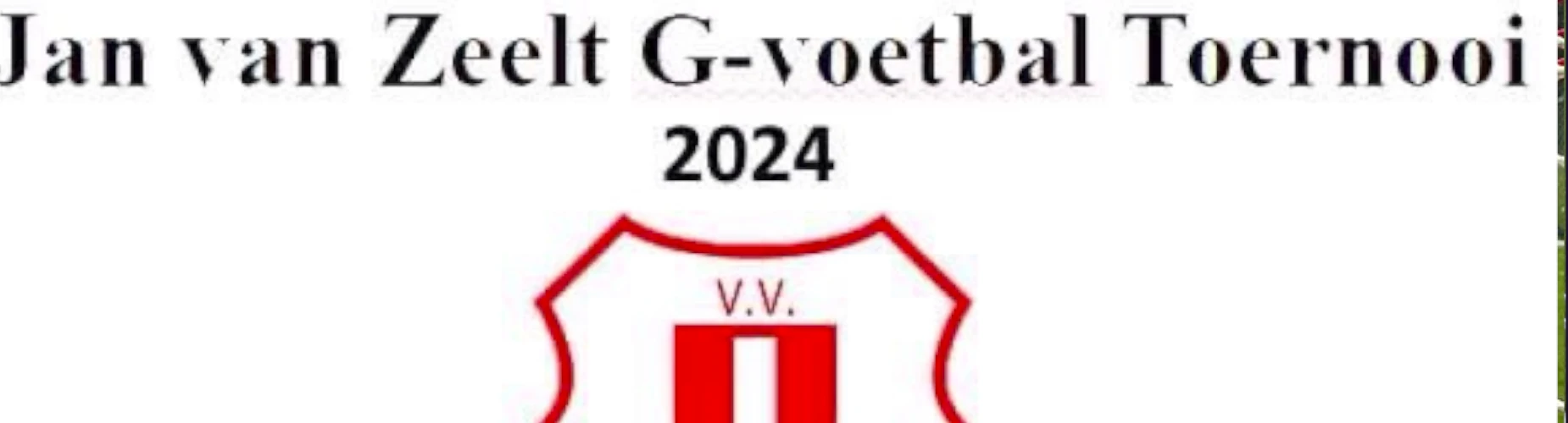 Banner - Jan van Zeelt G-voetbal toernooi 2024 - vv Waterloo - Driehuis NH