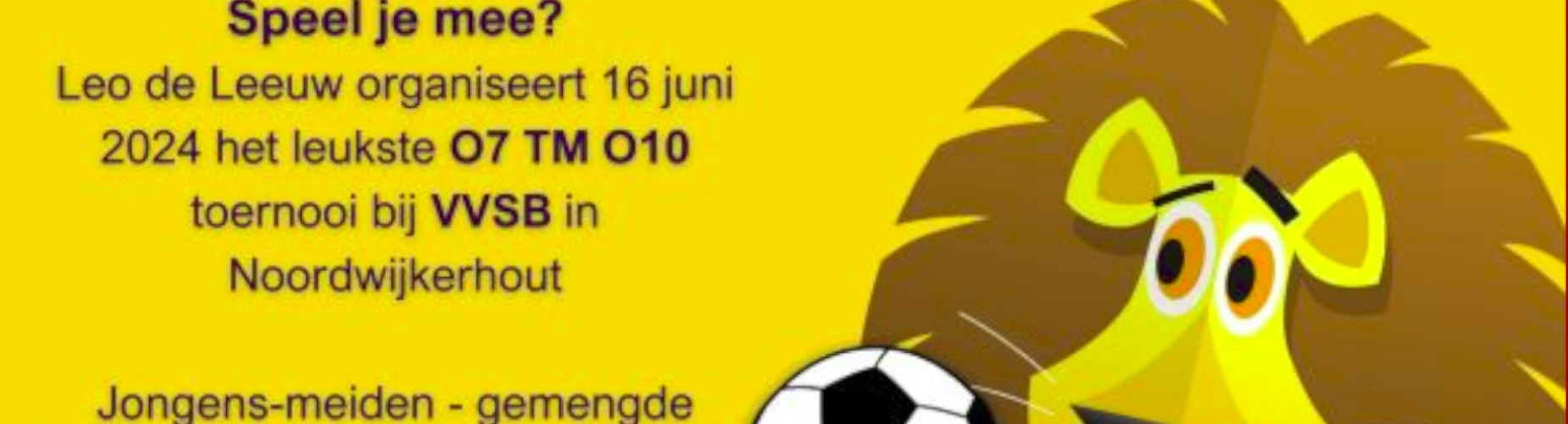 Banner - O10 - VVSB kidszoo Cup - VVSB - Noordwijkerhout