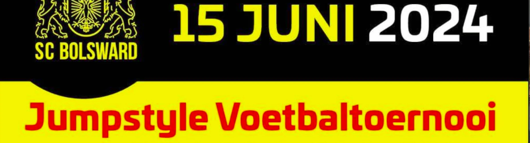 Banner - 9e editie Jumpstyle Voetbaltoernooi - SC Bolsward - Bolsward