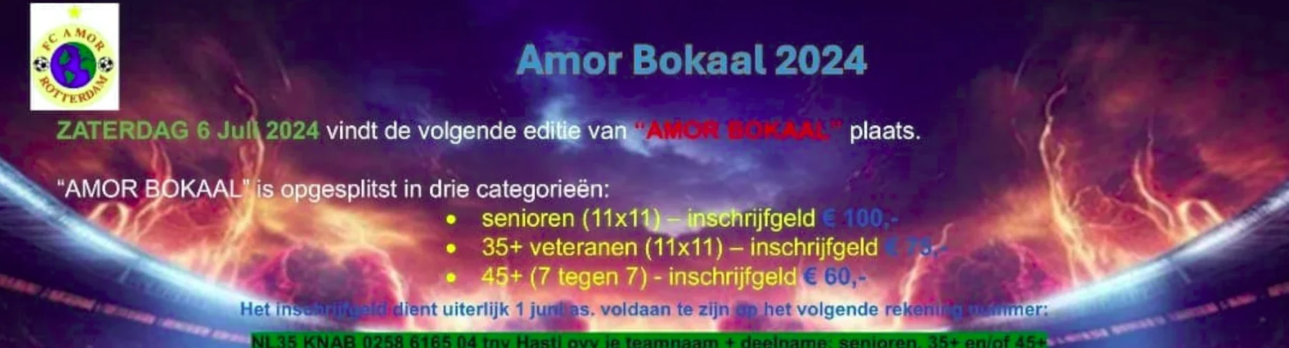 Banner - Amor Bokaal 2024 - RV & AV Overmaas - Rotterdam