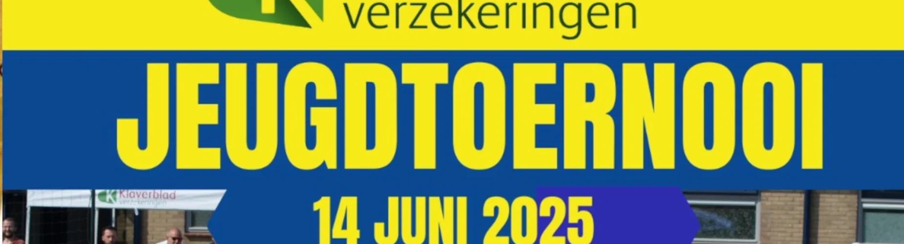 Banner - JO16 - Klaverblad Verzekeringen Jeugdtoernooi 2025 - JO16