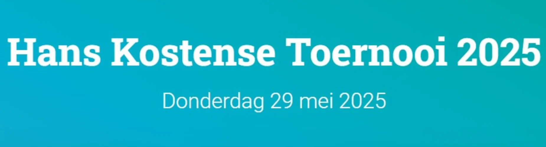 Banner - JO9 - Hans Kostense Toernooi 2025 - zvv Pelikaan - Zwijndrecht