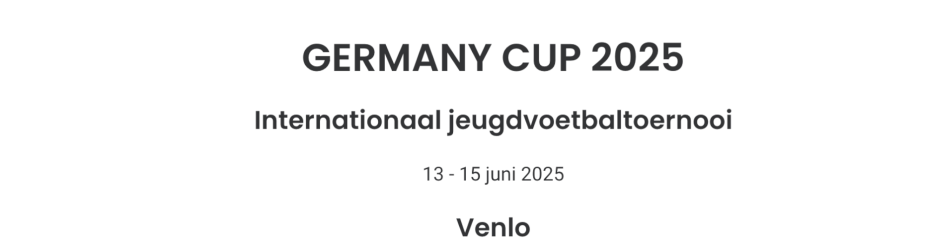 Banner - JO11 - Venlo – GERMANY CUP 2025 - SFG Turniere - Feucht