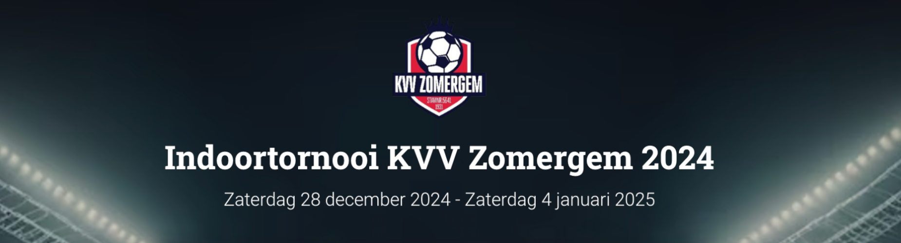 Banner - Indoortornooi KVV Zomergem 2024 - KVV Zomergem - Lievegem