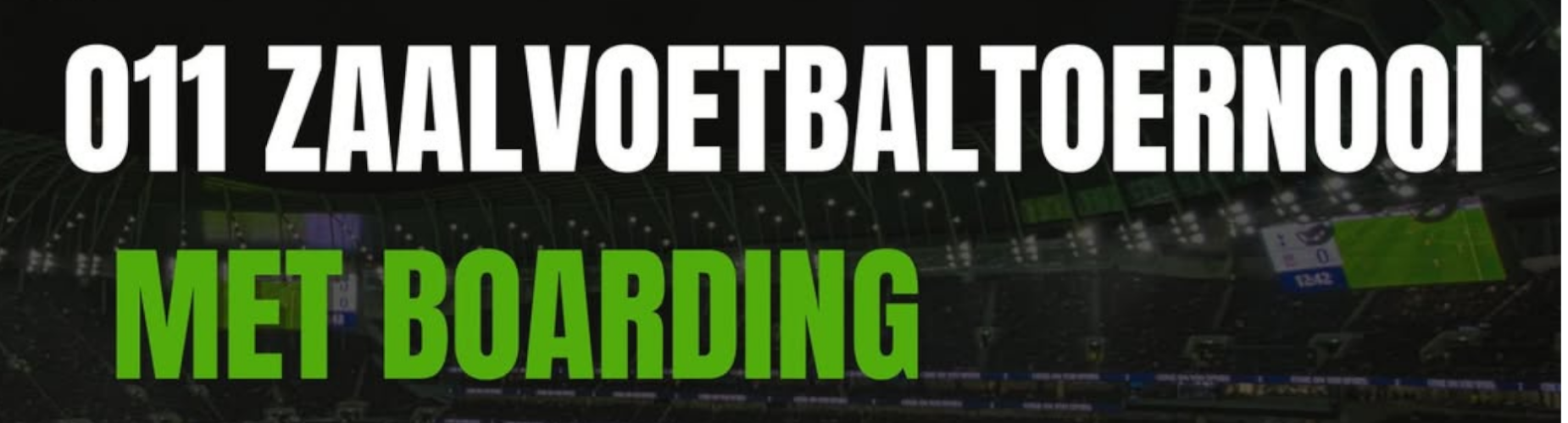 Banner - O11 Zaalvoetbaltoernooi - MatchZO Driemond - Amsterdam Zuidoost