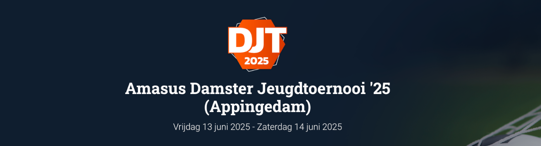 Banner - Damster Jeugdtoernooi 2025 - DVC Appingedam - Appingedam