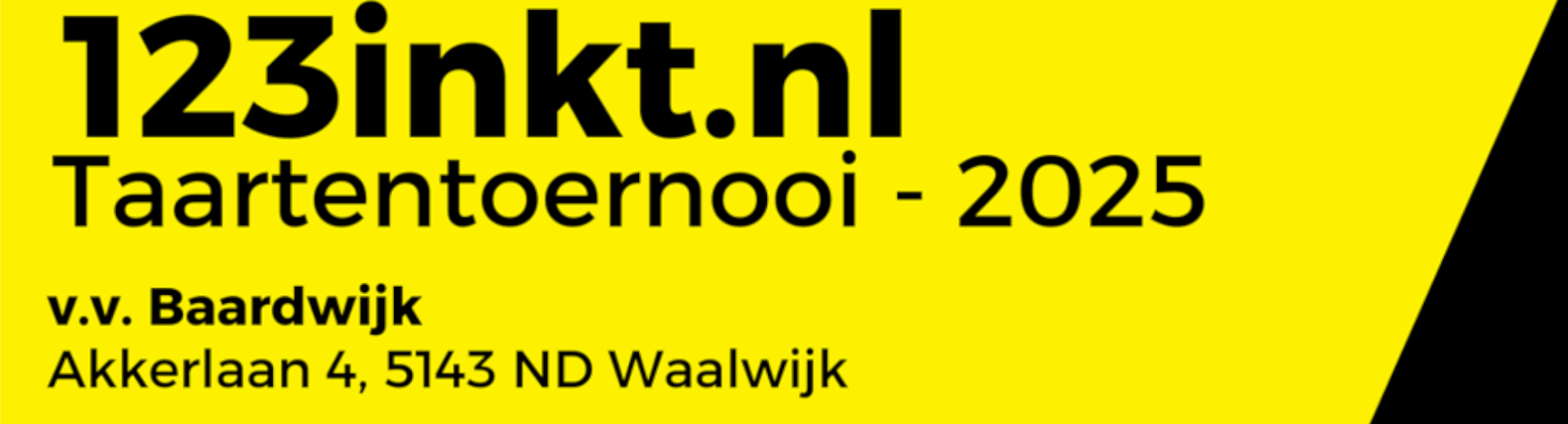 Banner - 123inkt.nl Taartentoernoooi - vv Baardwijk - Waalwijk