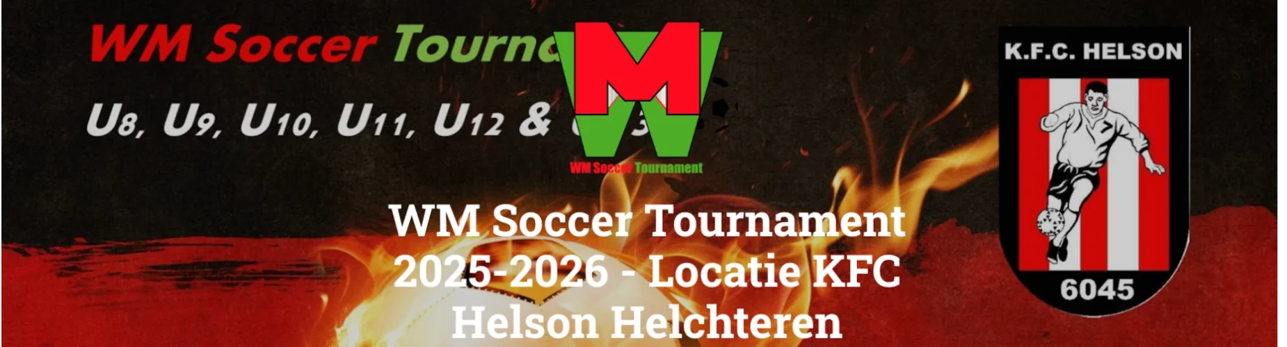 Banner - WM Soccer Tournament Locatie KFC Helson Helchteren 2025 - WM Soccer Events - Affligem