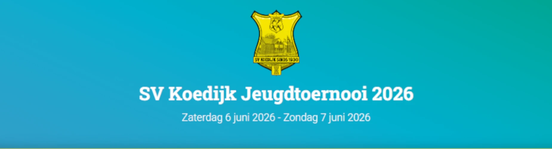 Banner - sv Koedijk Jeugdtoernooi 2026 - SV Koedijk - Koedijk