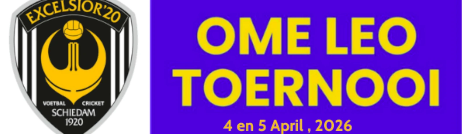 Banner - Ome Leo Toernooi 2026 - Excelsior’20 - Schiedam