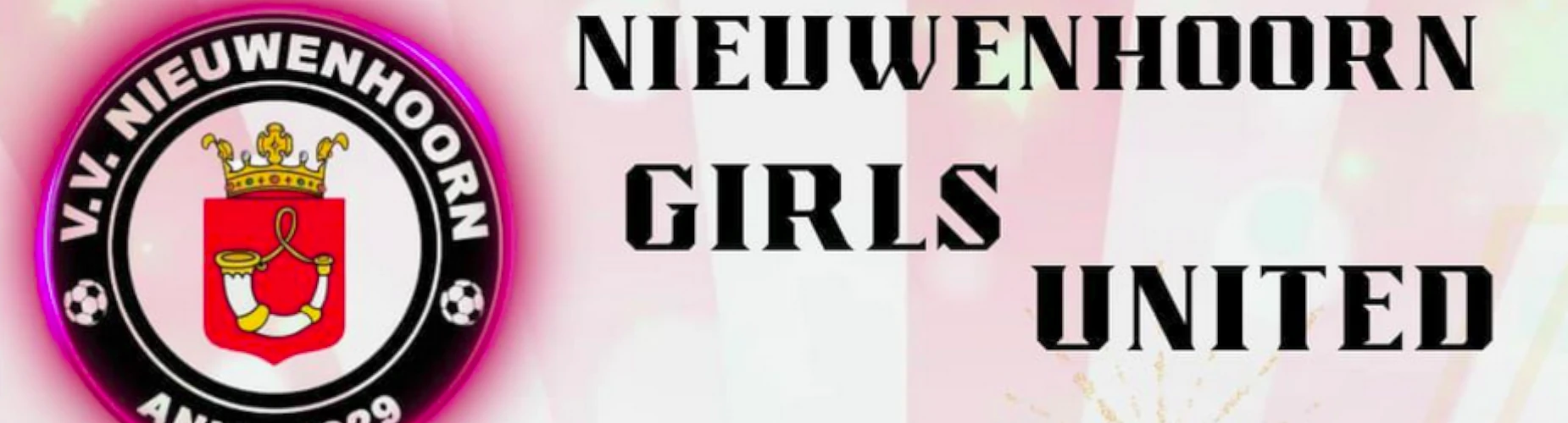 Banner - 2e editie Girls United Meidentoernooi - vv Nieuwenhoorn - Hellevoetsluis