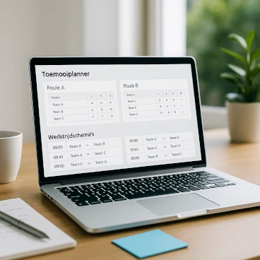 Voorbeeld budgettemplate voetbaltoernooi (Excel-stijl)