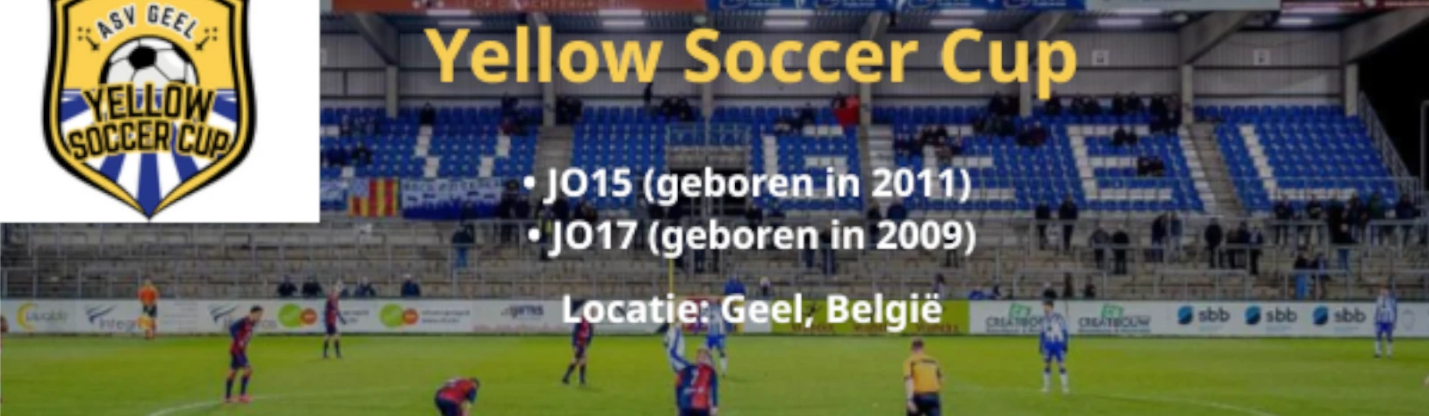 Banner - Yellow Soccer Cup - Sports Tourz - Haarlem