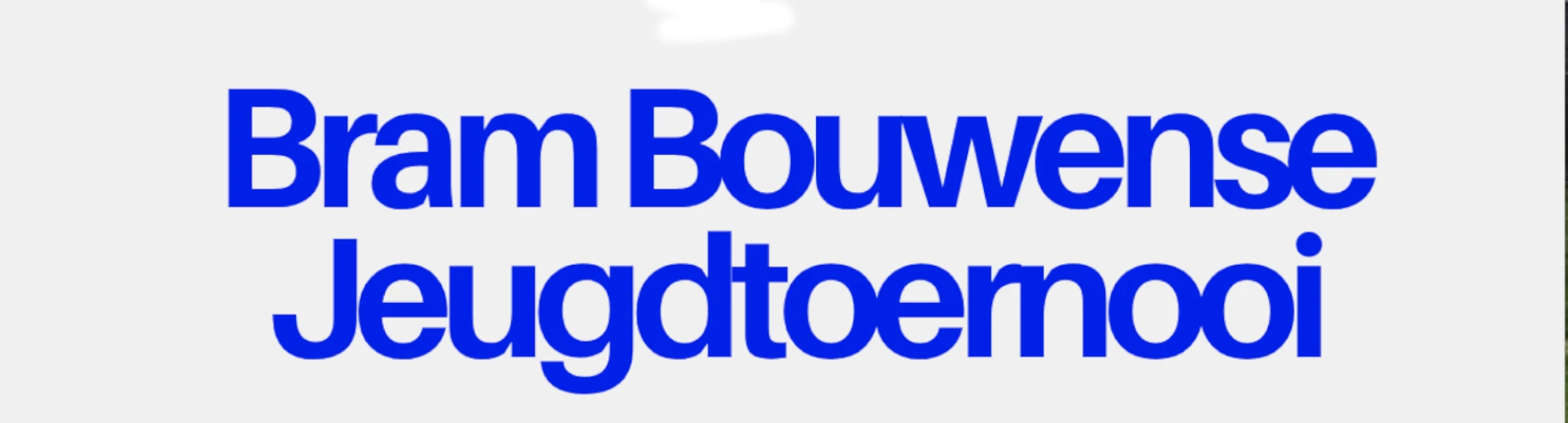 Banner - Bram Bouwense Jeugdtoernooi - SSV '65 - Goes