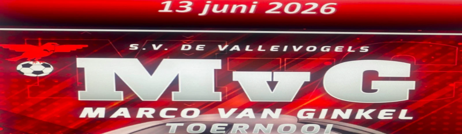 Banner - 9e Marco van Ginkel-jeugdtoernooi - SV de Valleivogels - Scherpenzeel
