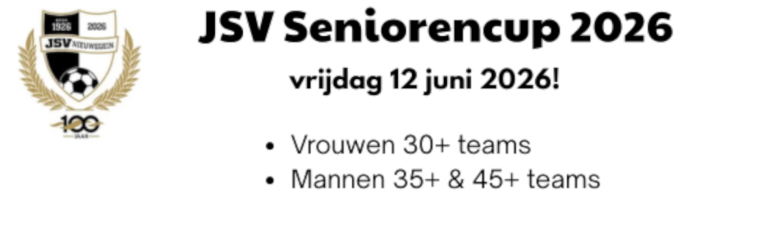 Banner - JSV Seniorencup 2026 - JSV Nieuwegein - Nieuwegein
