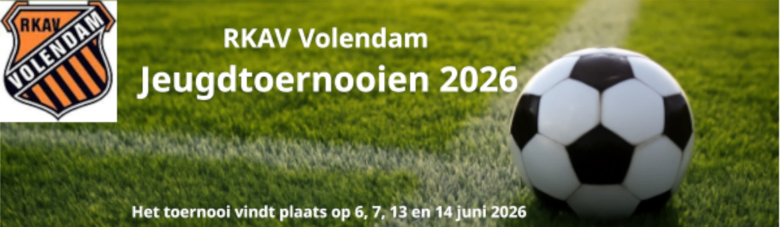 Banner - RKAV Volendam Jeugdtoernooien 2026 - RKAV Volendam - Volendam