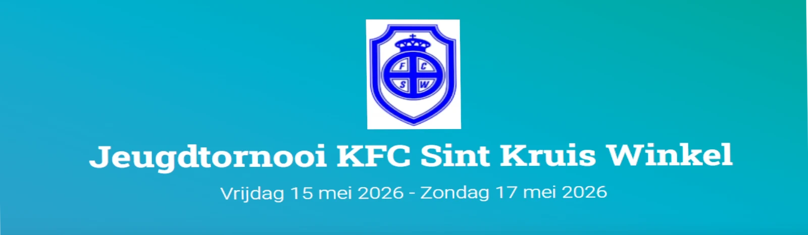 Banner - Gewestelijk Jeugdtornooi KFC Sint-Kruis-Winkel 2026 - KFC Sint Kruis Winkel - Gent