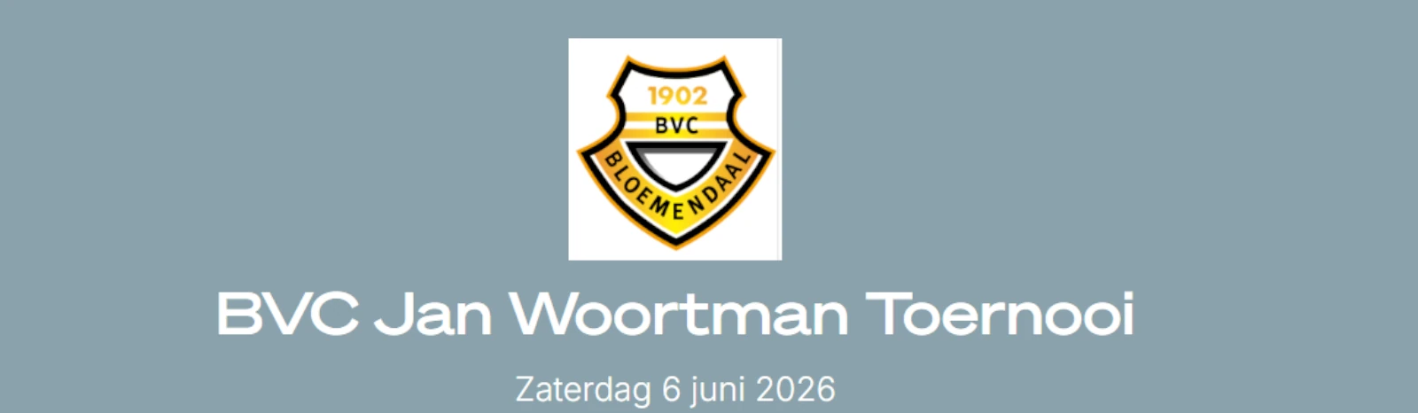 Banner - Jan Woortman Toernooi 2026 - BVC Bloemendaal - Bloemendaal