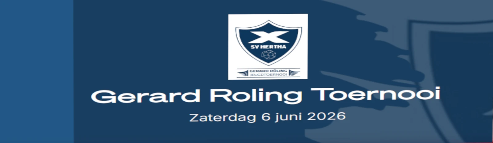 Banner - Gerard Roling Toernooi 2026 - sv Hertha - Vinkeveen