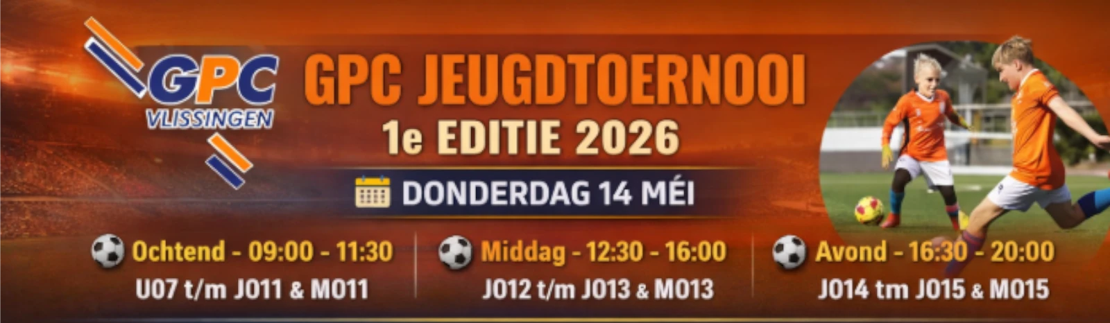 Banner - GPC Jeugdtoernooi 2026 - GPC Vlissingen - Vlissingen