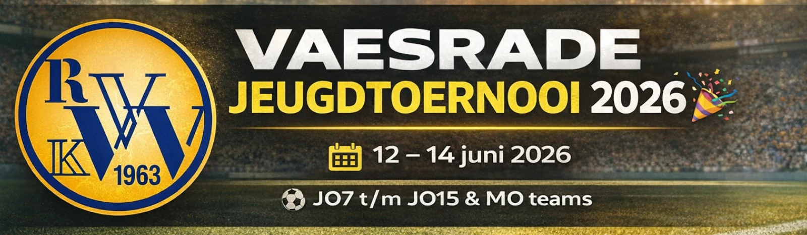 Banner - MO13 - Vaesrade Jeugdtoernooi 2026 - RKVV Vaesrade - Nuth