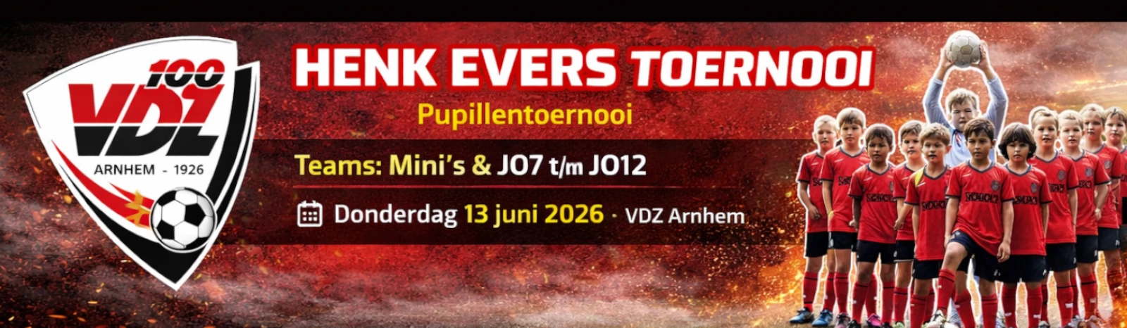 Banner - JO10 - Henk Evers Toernooi 2026 - VDZ - Arnhem