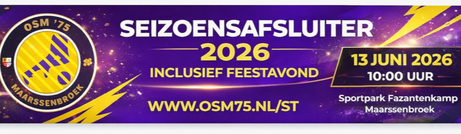 Bannière - Heren - OSM ’75 Seizoensafsluiter 2026 - OSM &rsquo;75 - Maarssen