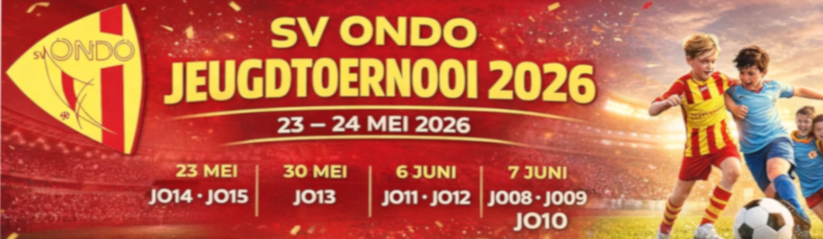 Banner - JO12 - SV ONDO Jeugdtoernooi 2026 - SV Ondo - Heusden