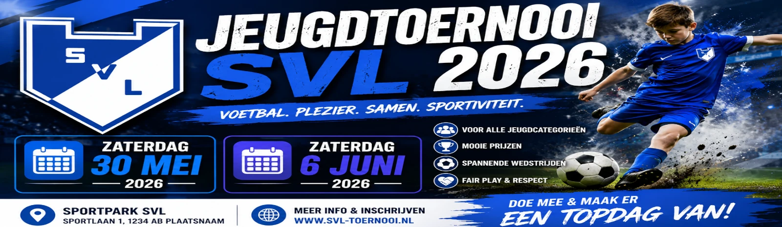 Banner - JO10 - Jeugdtoernooi SVL 2026 - SVL Langbroek - Langbroek
