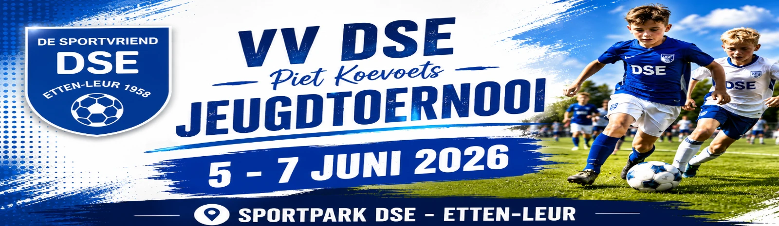 Banner - VV DSE Piet Koevoets Jeugdtoernooi - Voetbalvereniging DSE - Etten-Leur