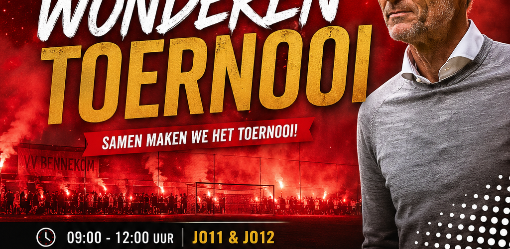 Banner - Kees van Wonderen Jeugdtoernooi 2026 Bennekom - vv Bennekom - Bennekom