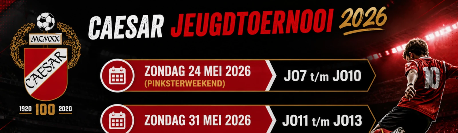 Banner - VV Caesar Jeugdtoernooi 2026 - VV Caesar - Beek