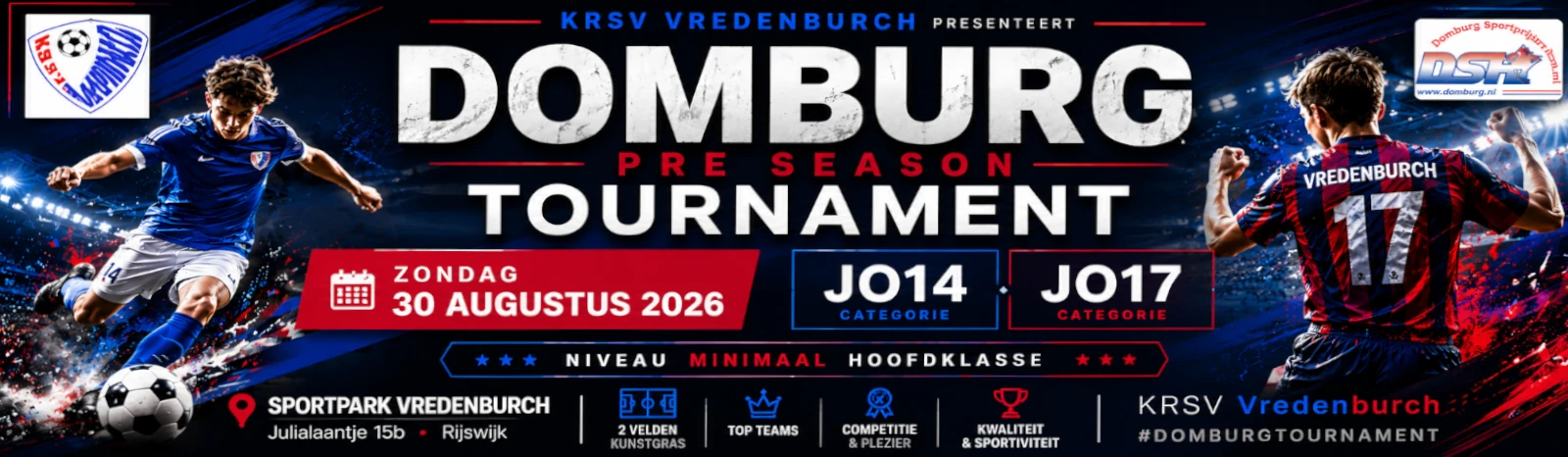 Banner - Domburg Pre Season 2026 - KRSV Vredenburch - Rijswijk