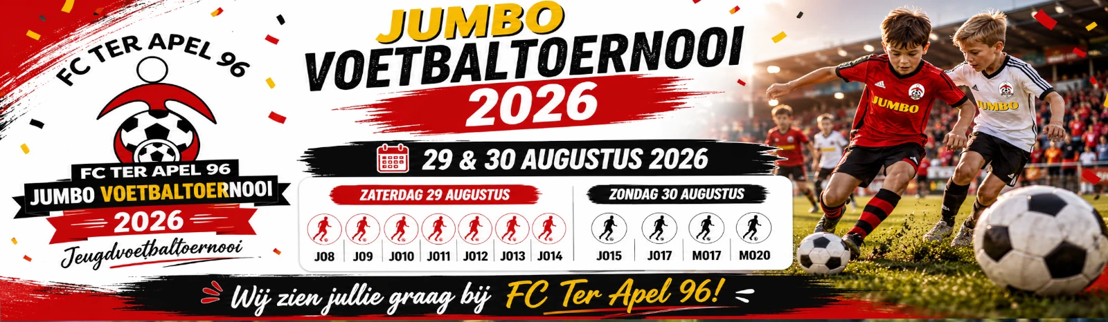 Banner - FC Ter Apel Jumbo toernooi 2026 - FC Ter Apel 96 - Ter Apel