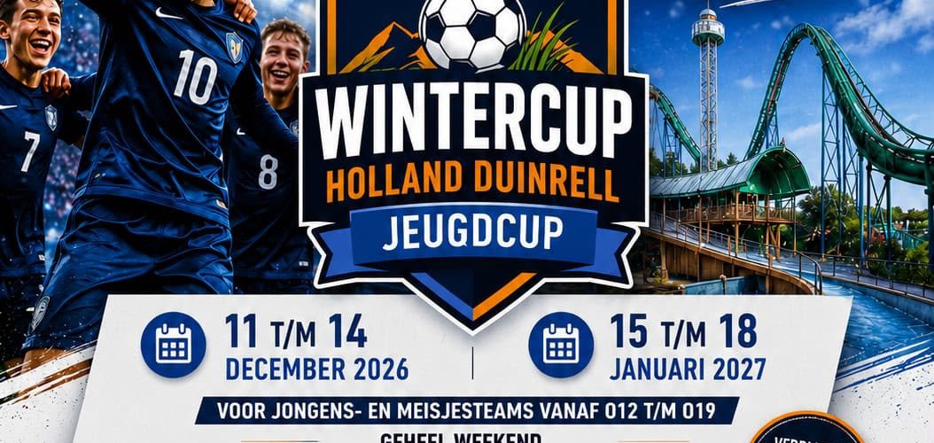 Banner - Wintercup Holland Jeugd 2026–2027 - P&M Soccer Events Holland - Bunschoten-Spakenburg