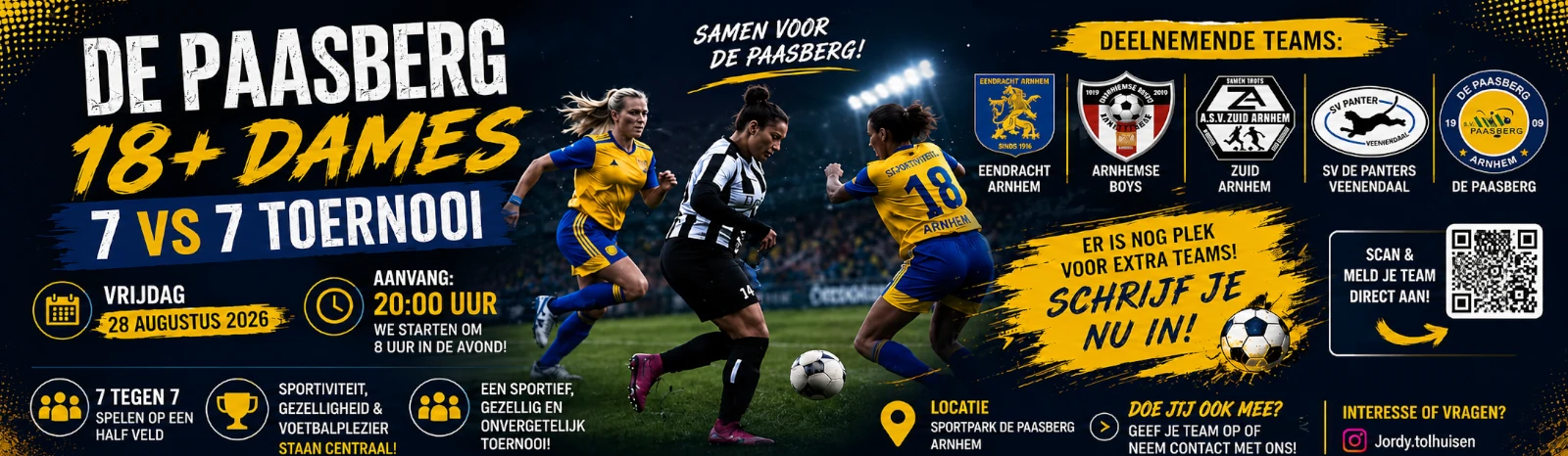 Banner - De Paasberg 18+ Women’s 7 vs 7 Tournament 2026 - SV de Paasberg - Arnhem